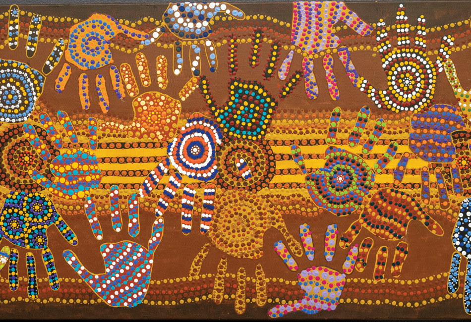 St Therese’s Catholic Primary School Mascot Indigenous students' hand drawings have been immortalised in a plaque
