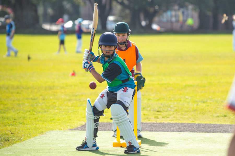 2021 Cricket Archdiocesan Trials A Sydney Catholic Schools student batting at the 2021 Archdiocesan Cricket Trials