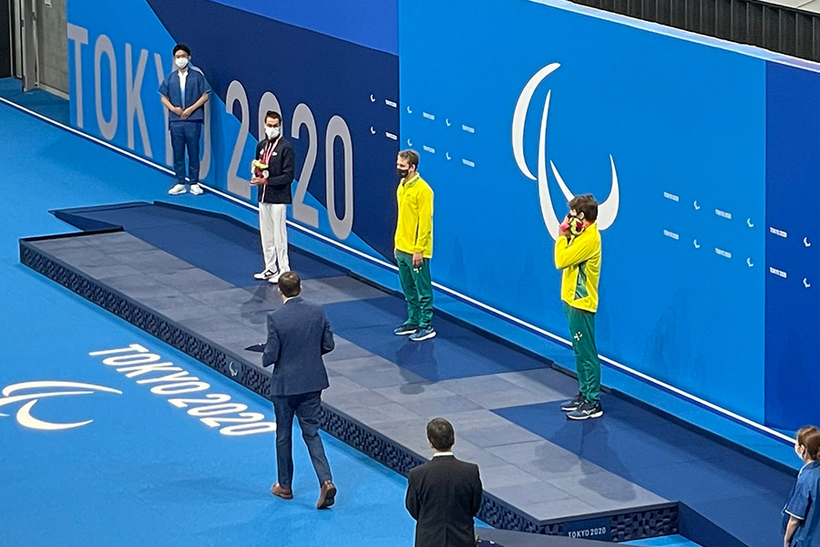 Alex Tuckfield on the podium