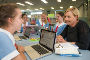 Philosophy by the Bay's first students with teacher Kerrie Ramsay in 2015.