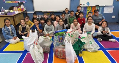 Christ the King Catholic Primary School 2021 Pope Francis Award program participants.