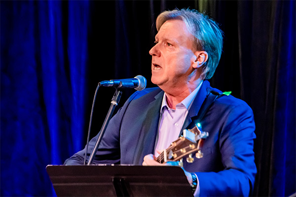 Sydney Catholic Schools singer-songwriter John Burland at i4give Week 2021 launch