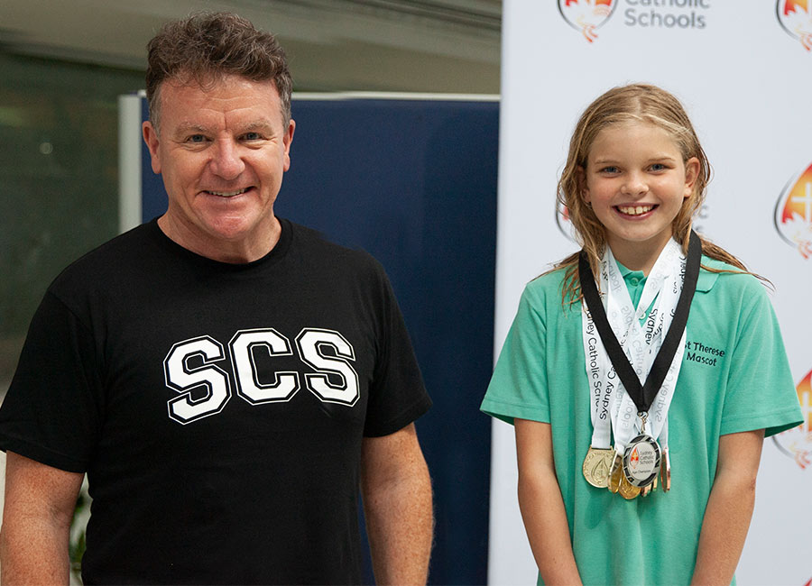 Sydney Swimming Carnival Tony Farley and Primary Age Champion