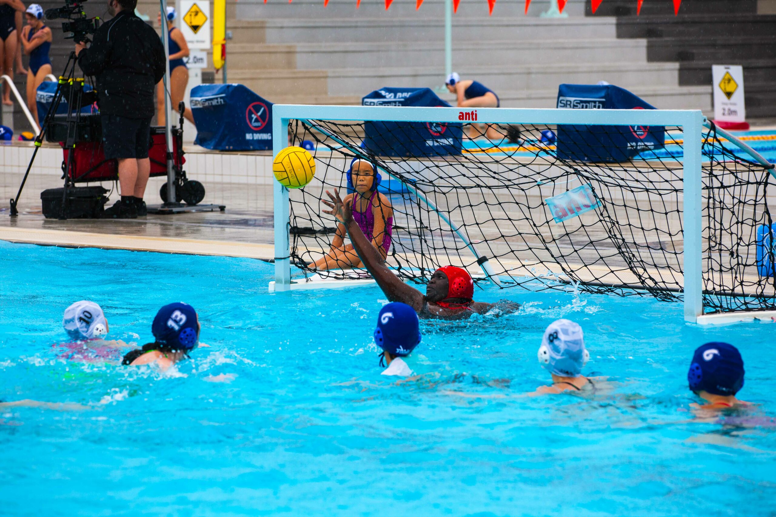 Pool action in Sydney Catholic Schools' 2022 Water Polo Championships