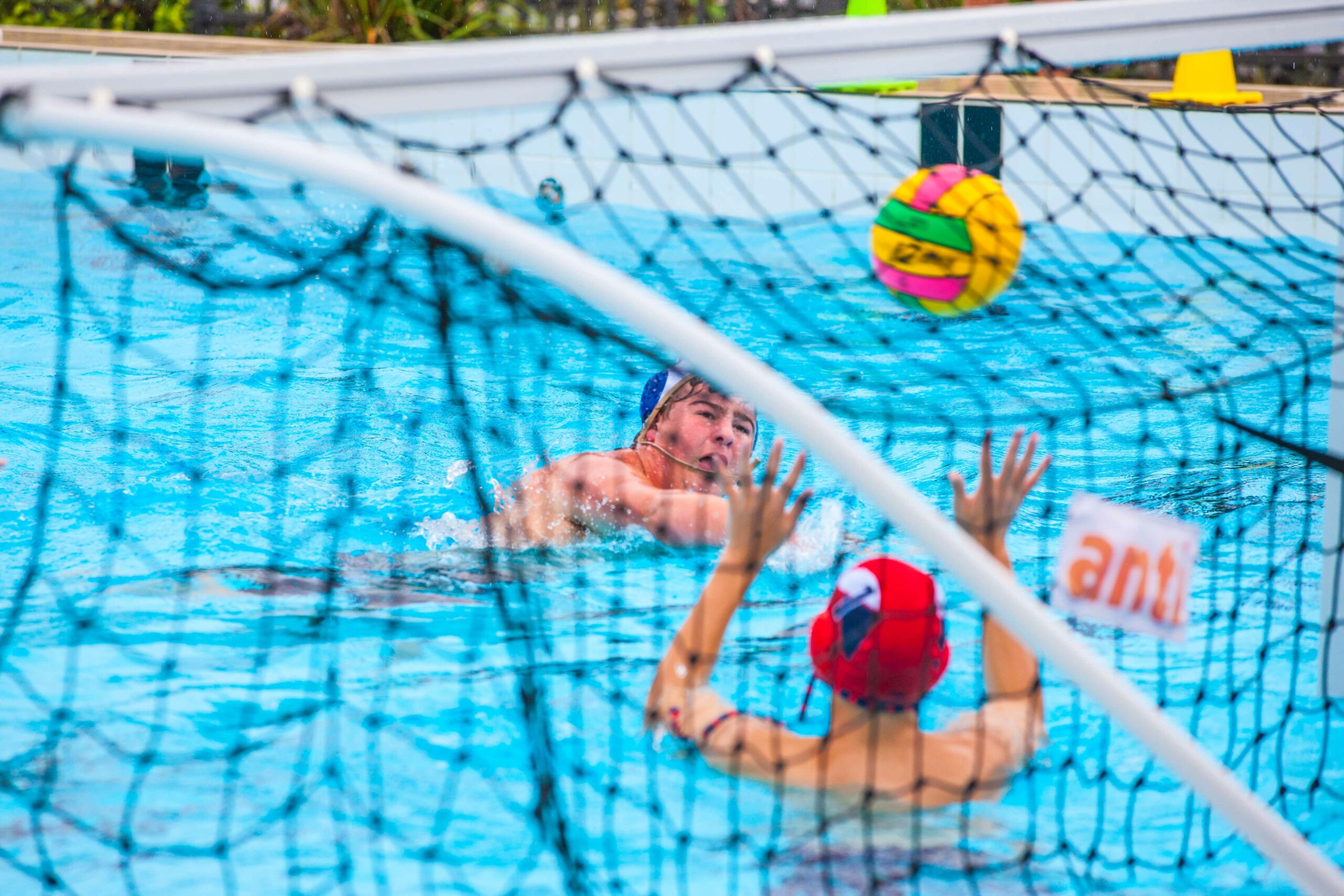 Pool action in Sydney Catholic Schools' 2022 Water Polo Championships