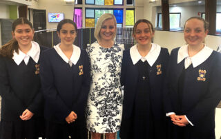 Journalist Tanya Dendrinos has mentored students from Our Lady of Mercy Catholic College Burraneer.