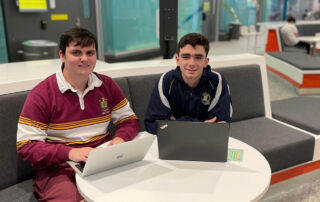 Sydney Catholic Schools students Rory and Alex study Information Technology through the University of Technology Sydney's Wanago Program.