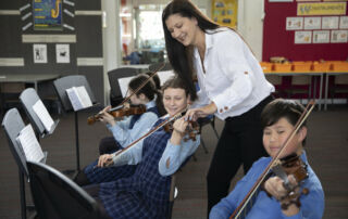A classroom music lessons at St Joseph’s Catholic Primary School Moorebank