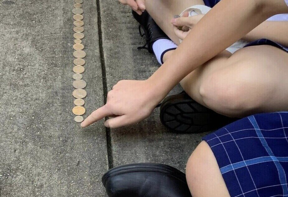 Mount St Joseph Milperra students take part in a fun coin challenge to help raise money for Project Compassion