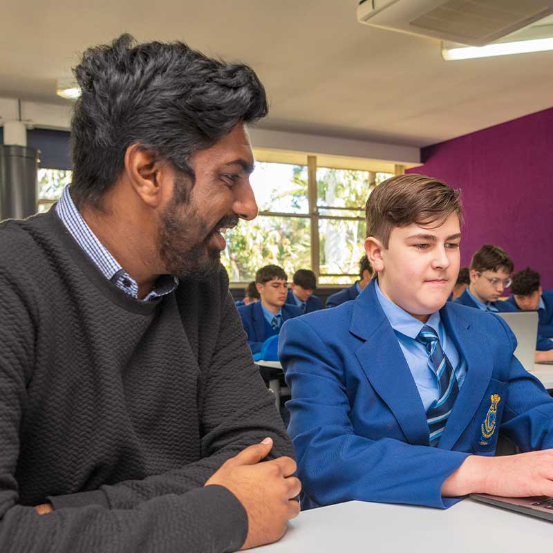 teacher and student