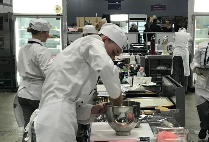 Claudia from Marist Sisters College Woolwich competing in Hospitality