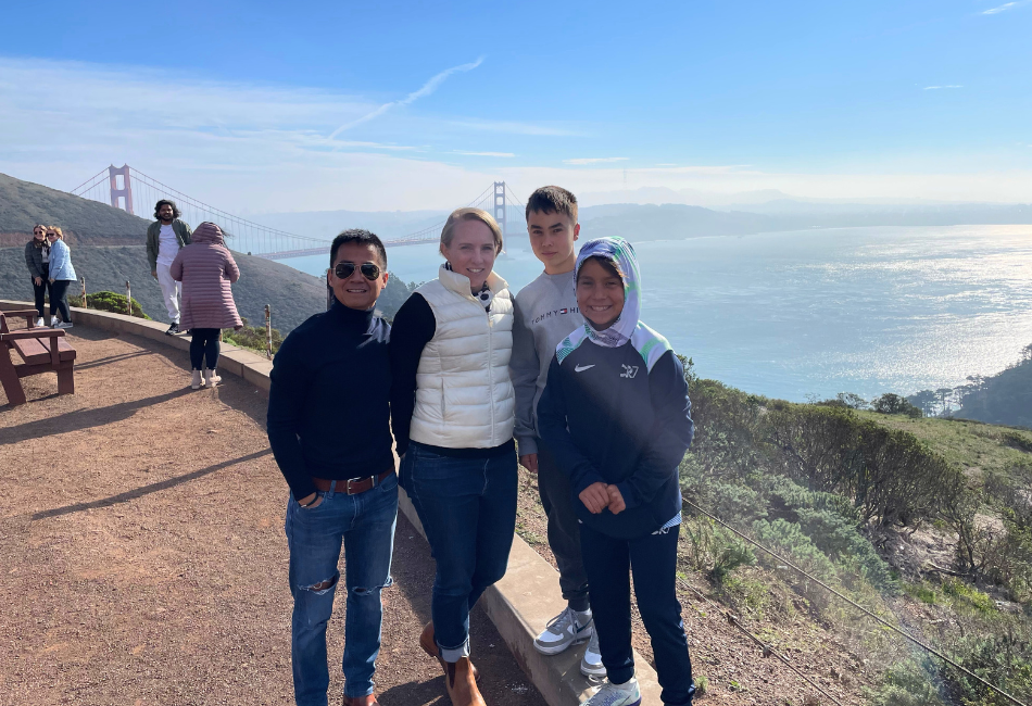 Photo of Thang Phan his wife and children today 