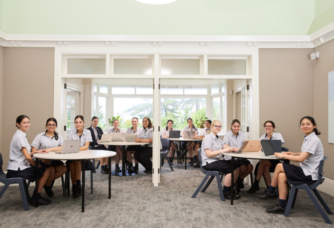 Students studying at Coolangatta House Students studying at Coolangatta House