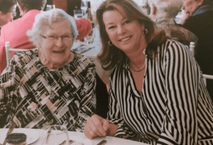 A photo of Marea with her first Principal Sr Kath Maher ...
</p srcset=