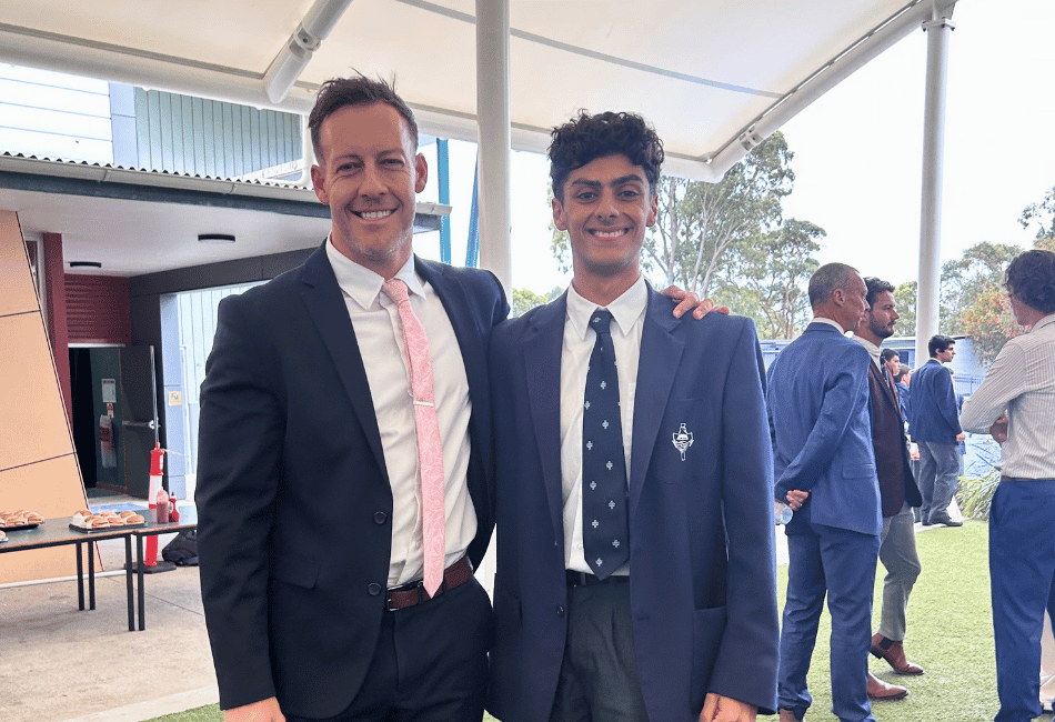 A photo of Hanna with PDHPE teacher Richard Kemp A photo of Hanna with PDHPE teacher Richard Kemp