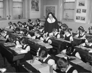 Sister Catherine Henry at St James Catholic Primary School Forest Lodge circa 1962