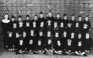 St James Catholic Primary School Forest Lodge teacher Sister Zita Duffy with Grade 2 students in 1969