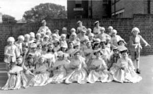St James Year 3 pupils playing dress-ups in 1956