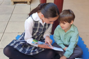 Students learning to read at our Lady of Fatima Kingsgrove