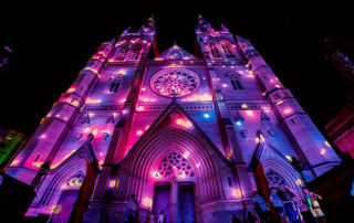St Mary's Cathedral light show