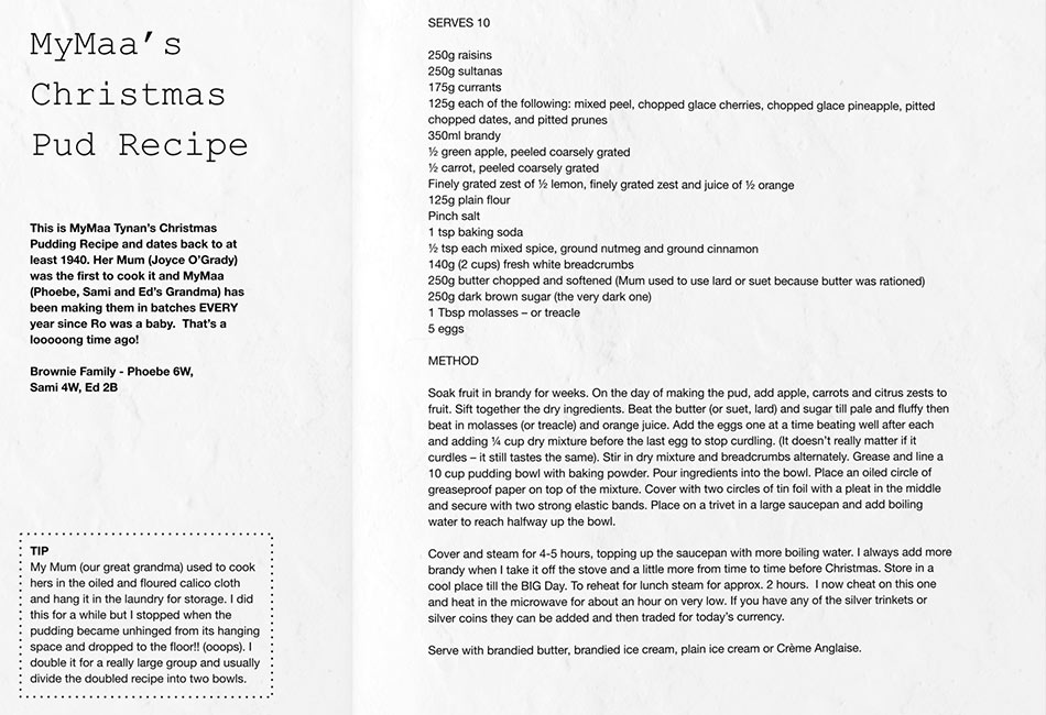 Pudding recipe