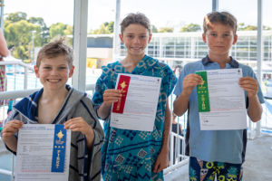 Ribbon winners from SCS’ 2021 Archdiocesan Swimming Carnival