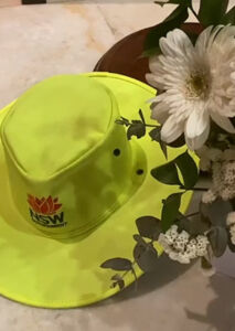 Joe Di Marti's hat with flowers