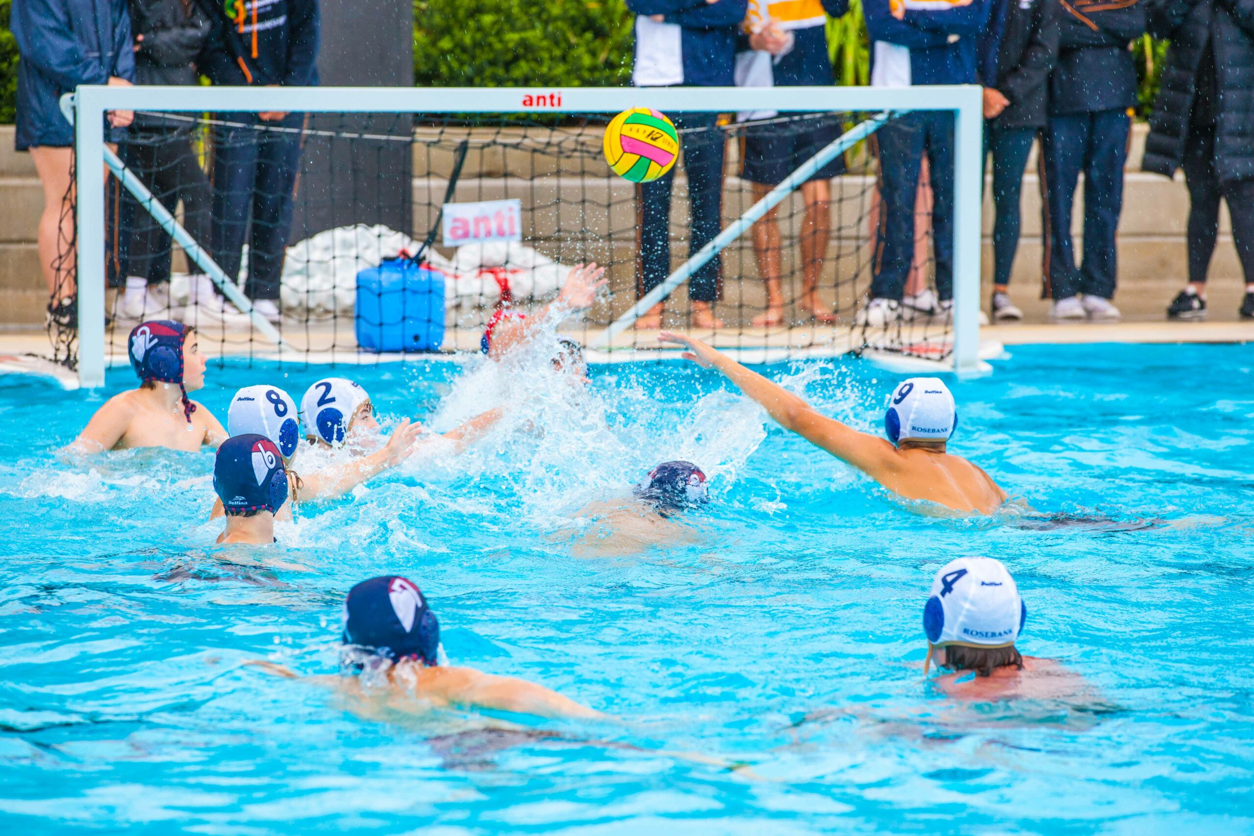 Pool action in Sydney Catholic Schools' 2022 Water Polo Championships