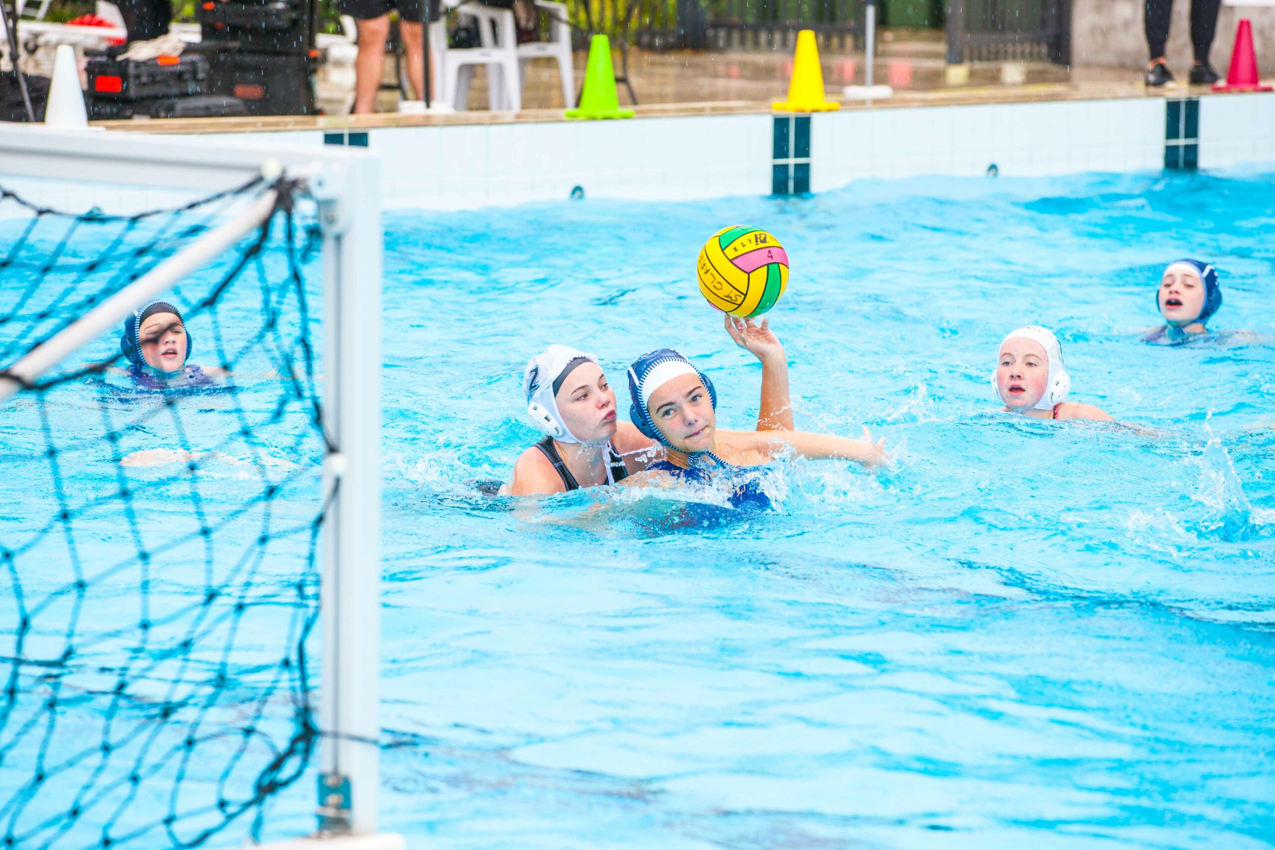 Pool action in Sydney Catholic Schools' 2022 Water Polo Championships