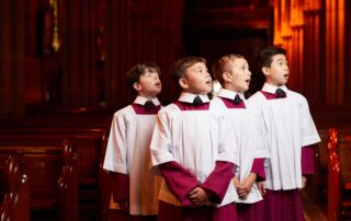 St Mary’s Cathedral Choir sings in the Cathedral nearly every day during school term