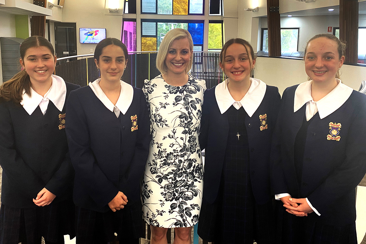 Journalist Tanya Dendrinos has mentored students from Our Lady of Mercy Catholic College Burraneer.