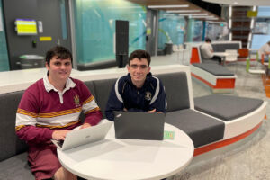 Sydney Catholic Schools students Rory and Alex study Information Technology through the University of Technology Sydney's Wanago Program.
