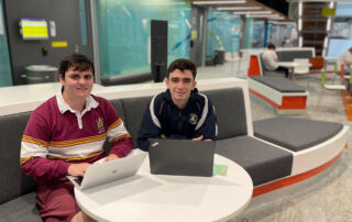 Sydney Catholic Schools students Rory and Alex study Information Technology through the University of Technology Sydney's Wanago Program.