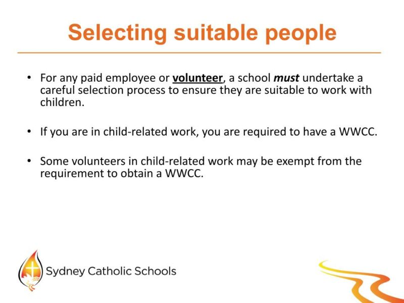 Volunteers Induction Sydney Catholic Schools