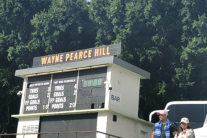 2022 Peter Mulholland Cup Grand Final scoreboard at the game's end