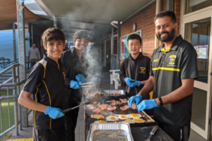 Pope Francis Award participants from Sydney Catholic Schools host a BBQ