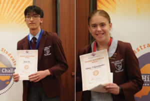 National History Challenge 2022 winners Olivia Tsigaropoulos and Quan Vu