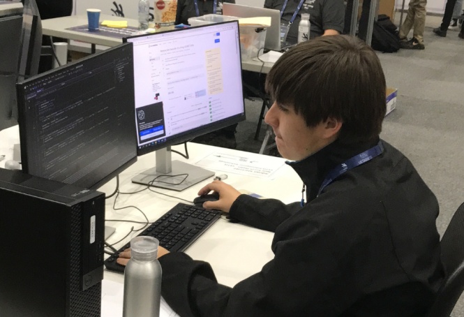 Adrian from Marist Catholic College Kogarah competing in Information Digital Technology