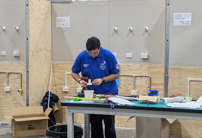 George from Saint Yon Trade Training Centre competing in Electrotechnology