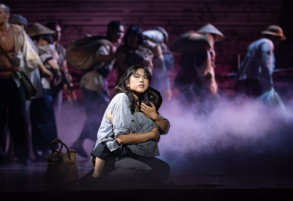 Actress Abigail Adriano in a scene from Opera Australia's 2023 production of Miss Saigon. Photo: Daniel Boud