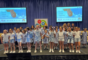 St Brendan's students perform at the 2023 Positive Schools Wellbeing in Action Conference.