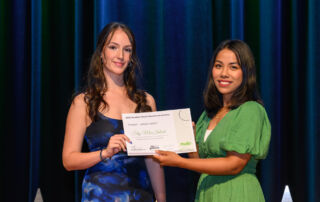 Skye receives her 2024 MLWP Work Placement Award.