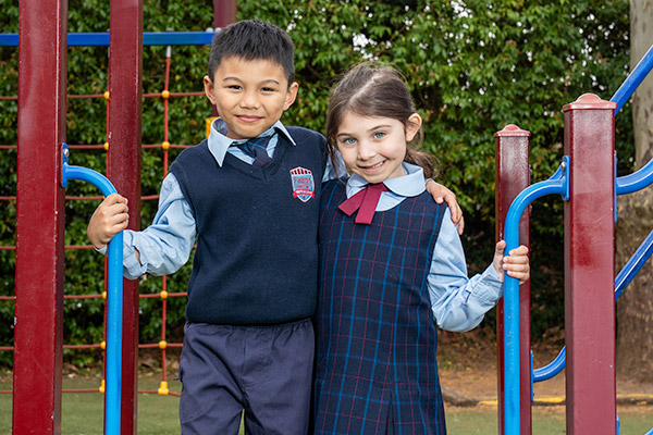 two students in playground