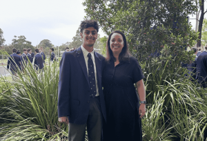 A photo of Hanna with his English Teacher Ms Megan Pritchard
